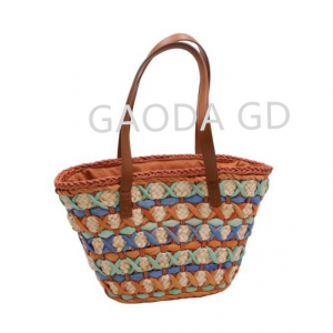 Factory Wholesale Customization 2023 Colorful Weave Straw Bucket Bag For Women
