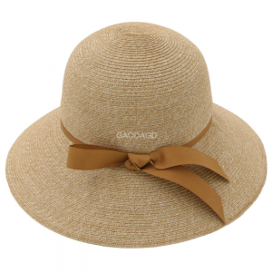 paper straw lady bucket hat