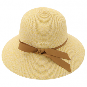 paper straw lady bucket hat