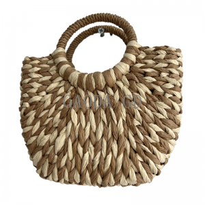 New Fashion Straw Handbag Design Simple Mixed-colors Paper Shoulder bag for Women with Handles