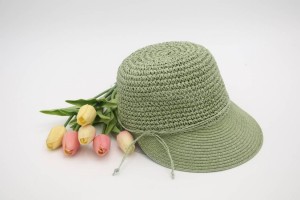 Spring Summer Style Simple Casual Paper Straw Crochet Lady Knight Hat Travel Sun Visor Baseball Cap