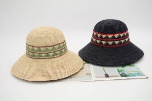  2024 Best Seller Unique Design Handmade Fashion Summer Beach Seaside Vacation Raffia Straw Hat