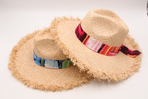 Purely Natural Raffia Straw Woman Lady Beach Summer Sun Protection Factory Price Hat