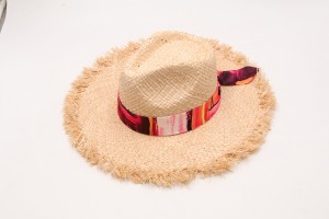 טהור טבעי רפיה קש אישה ליידי חוף קיץ הגנה מפני שמש מפעל מחיר כובע