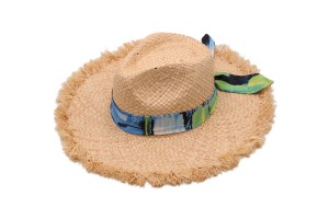 Purely Natural Raffia Straw Woman Lady Beach Summer Sun Protection ໂຮງງານລາຄາ hat