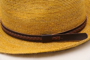 Unique Woman Beach Summer Fine Woven Raffia Straw High Quality Belt Fedora Hat