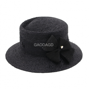 fashionable lady raffia straw hat