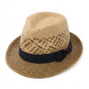 sombrero fedora de paja de rafia