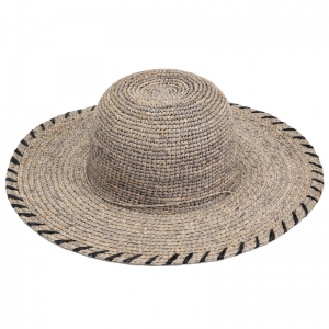 New Big Brim Hat Raffia Straw Crochet and Braid Floppy Sun Hat