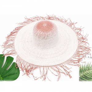 Summer New Style Dome Big Brim Machine Woven Paper Straw Lightweight Beach Sun Protection Hat