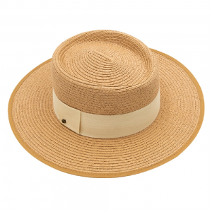 European American Spring Summer Ribbon Ring Top Support Customization Paper Straw Lady Panama Hat