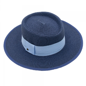 European American Spring Summer Ribbon Ring Top Support Customization Paper Straw Lady Panama Hat
