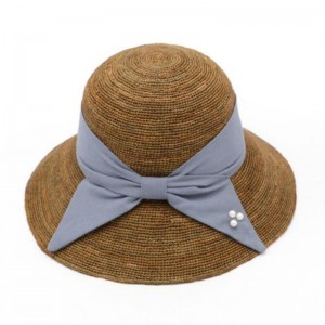 高達工廠熱銷款式精緻工藝拉菲草女式寬簷夏季帽子