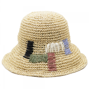 30 Years Factory Direct Sale Discount Price 100% Hand Embroidery Craft Paper Straw Crochet Bucket Hat