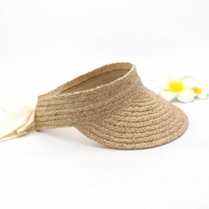 Gaoda Factory Cheap Wholesale Popular 2023 Colorful Raffia Straw Summer Sun Visor Hat