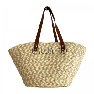 Bulk New 2023 Fashion Design Mixed- colors Paper Straw Shoulder bag Paper Braid Bucket bag for Women Handbag