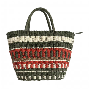 Bulk 2023 New Design Mix-colors Straw bag Paper String Hand-knitted Tote bag for Women Handbag