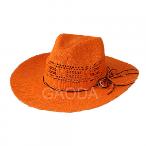 Fashionable Exported American China Factory Classic Western Cowboy Hat Paper Straw Machine Woven Hat