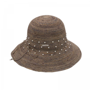 New Cloche Hat Raffia Straw Crochet Bucket Hat Sun Hat