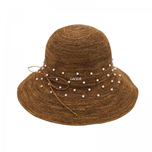 New Cloche Hat Raffia Straw Crochet Bucket Hat Sun Hat