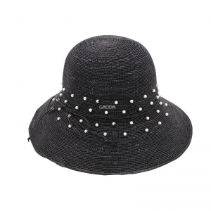 New Cloche Hat Raffia Straw Crochet Bucket Hat Sun Hat