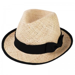 New Daily Simple Hand-woven Raffia straw Panama hat Women with Ribbon for Unisex