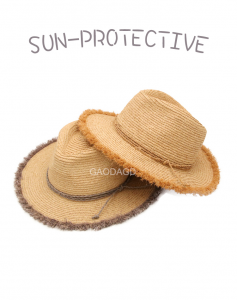 Designer Panama Hat Raffia Straw Fedora Hat Sun Hat
