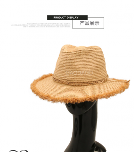 Designer Panama Hat Raffia Straw Fedora Hat Sun Hat