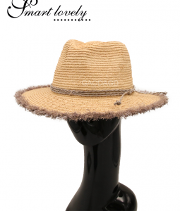 Designer Panama Hat Raffia Straw Fedora Hat Sun Hat