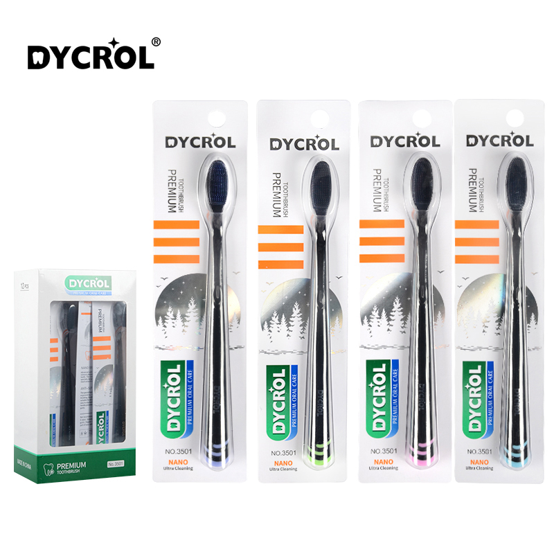 DYCROL® ブラック ナノ シリコーン歯ブラシ