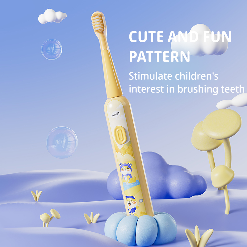 Sonic Electric Toothbrush for Kids with Cute Panda/Shiba Inu Design