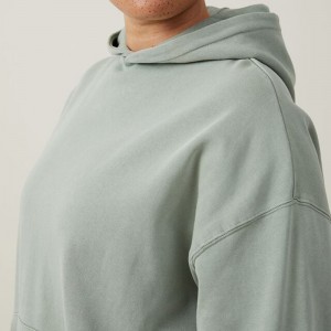 Classic Brushed Fleece Oversized Fit Washed Hoodie
