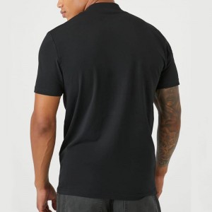 Mock Neck Slim Fit Sportwear Short Sleeve T-shirt