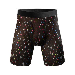 Custom Digital Printing Long Fit Three Pieces Sets Men Underwear Boxer Shorts