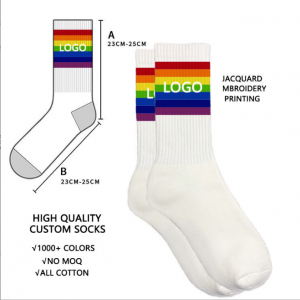 Custom logo free size cotton unisex ankle sport socks