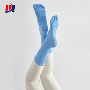 Free Sample 5 Finger Toe Socks Yoga Socks Anti Slip Cotton Toe Socks Sport