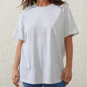 Oversize Drop Shoulder Short Sleeved T-shirt For Women