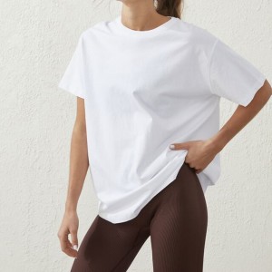 Oversize Drop Shoulder Short Sleeved T-shirt For Women