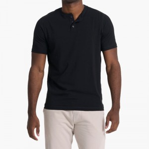 Athletic Short Sleeve Men’s Henley Wholesale Pima Cotton T-shirt