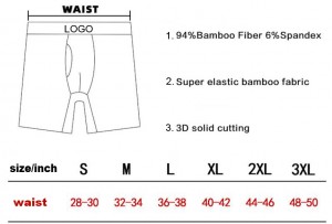 High Quality Classic Solid Bamboo Underwear Men