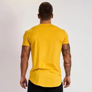 MS Custom Print T Shirts Mens Gym 96% Cotton 4% Elastane Muscle Fit Tshirts