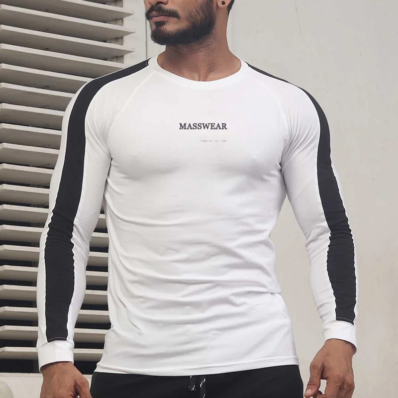 One of Hottest for Gym Fitted Shirts - Men Sports Training Long Sleeve Tshirt – MASS