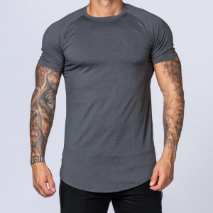 China wholesale Long Sleeve T Shirt - 95% polyester 5% elastane dryfit stretch gym muscle men t shirts – MASS