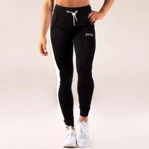 Customize Logo Women’s Ladies Jogger pants with white panel