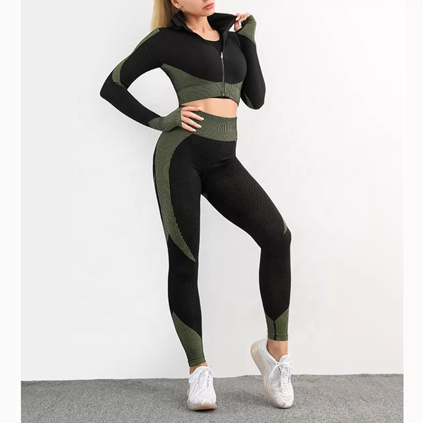 Hot-selling Gym Workout Leggings - Stock Seamless Fitness Workout Women Clothing 2 Pieces Gym Yoga Set – MASS