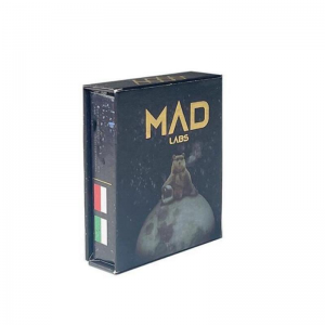 MAD LABS Cartridge with Packaging Boxes Atomizers Thick Oil Ceramic Vape Cartridges Glass Tank Empty Vapes Pen Carts E Cig Gold Screw MouthPiece Colors packing box