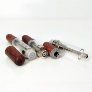 Dabwoods Carts Wood Tip 0.5ml 0.8ml 1.0ml Cartridge Empty Atomizers Vape Pen 510 Screw Thread Atomizer with Leak Proof