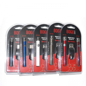 New Arrival Dual BOGO Adjustable Batteries Charger 400mAh 510 Thread Preheat Battery with Blister Packaging