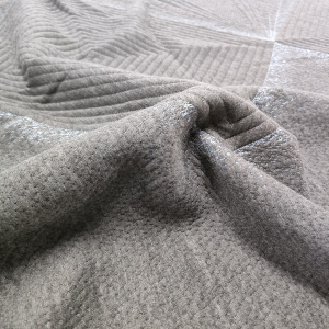 China  High Quality 100%polyester jacquard fabric for mattress Factory –  Bamboo charcoal /polyester grey spun yarn mattress knitted fabric OEM factory – Tianpu