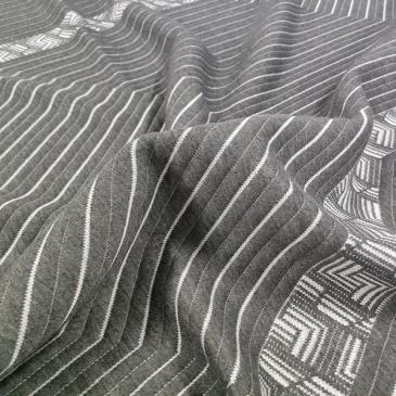 Grey spun yarn Bamboo charcoal mattress ticking fabric mattress encasement Featured Image